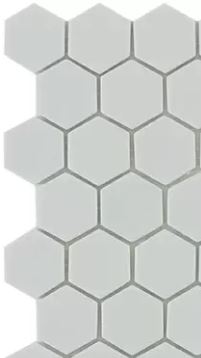 Modern H35909M MATT LIGHT GREY 909 HEX FLAT Glass - Mosaic Tile