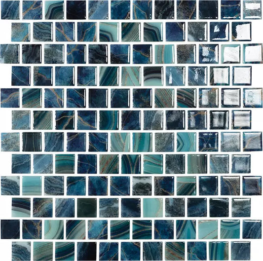 Modern 1X1 5604 ROYAL BRIC Glossy Glass - Mosaic Tile