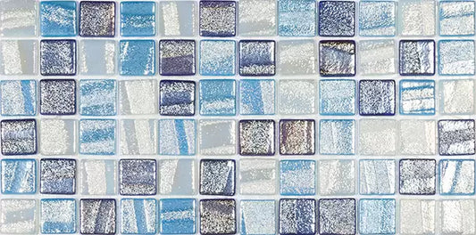 Modern 1X1 SOUTH BEACH MIX Glossy Glass - Mosaic Tile