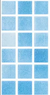 Modern 1X1 093110MANTID Fog Sky Blue Anti-slip Glass - 110 Mosaic Tile