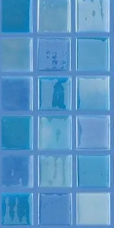 Modern 1X1 093403MANTID LUX Blue Lagoon Anti-slip Glass - 403ANTI Mosaic Tile
