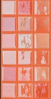 Modern 1X1 Squares 093402M Orange Blossom Glass - 402 Mosaic Tile
