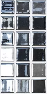 Modern 1X1 093407M LUX Black Velvet Glossy Glass- 407 Mosaic Tile