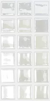 Modern 1X1 093409M LUX White  Glossy Glass- 409 Mosaic Tile