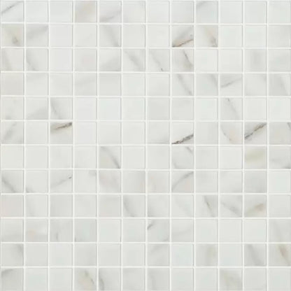 Modern 1X1  CALACATTA BR Glossy Glass - Mosaic Tile