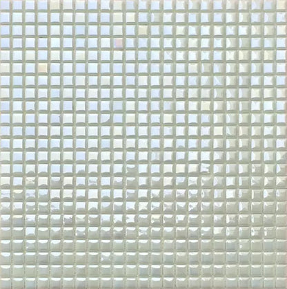 Modern 1/2X1/2 Squares FOTOLUMINI3- 1/2 Fireglass#3 Pearl Glossy Glass - 409 Mosaic Tile