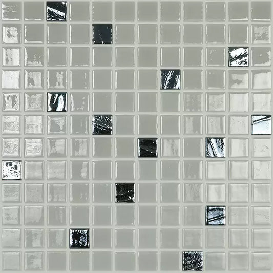 Modern 1X1 OBSIDIANA Glossy Glass - Mosaic Tile