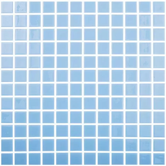 Modern 1X1 Squares 093107M Celestial Light Blue Glossy -  107  Mosaic Tile