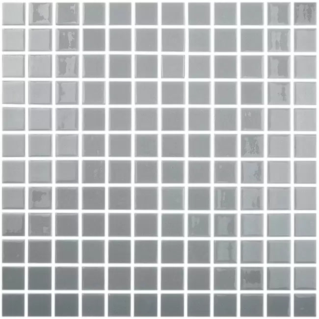 Modern 1X1 Squares 093108M Gray Glossy Glass -  108 Mosaic Tile - B2C TILE OUTLET