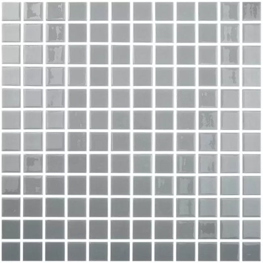 Modern 1X1 Squares 093108M Gray Glossy Glass -  108 Mosaic Tile