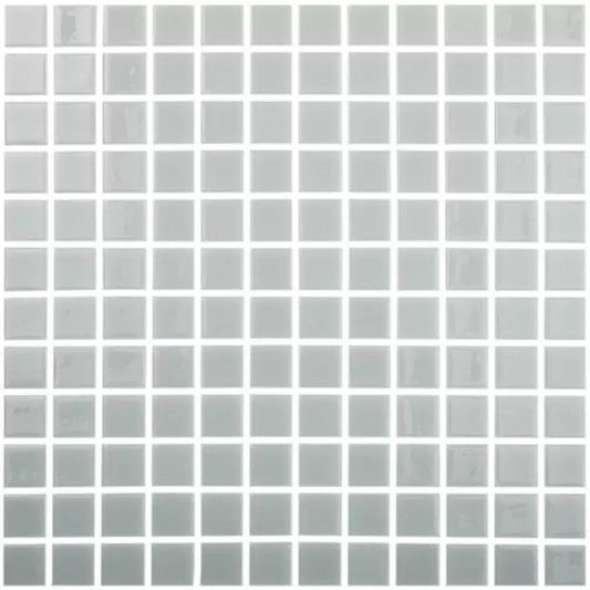 Modern 1X1 Squares 093109M Clear Gray Glossy Glass -  109 Mosaic Tile