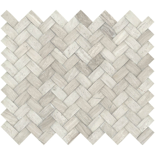 Modern Cream Twine Limestone Mosaic Tile M05METRCR1113MTW