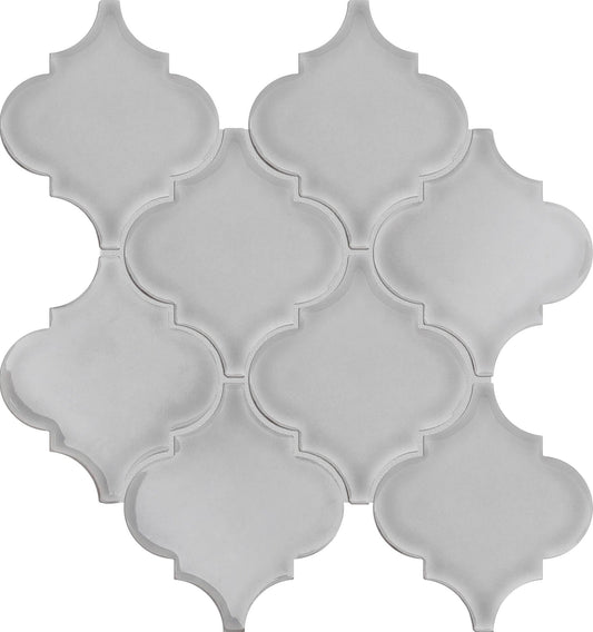 Modern Silver Arabesque Ceramic Mosaic Tile B2C-MOROARSI1011MO