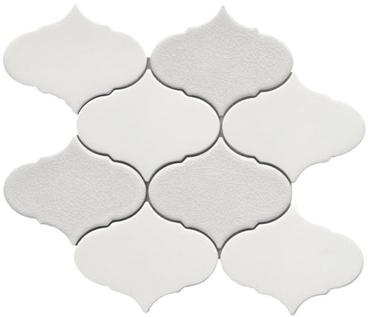 Modern Cream Arabesque Resin Composites Mosaic Tile B2C-RETRPE0910MOCV2