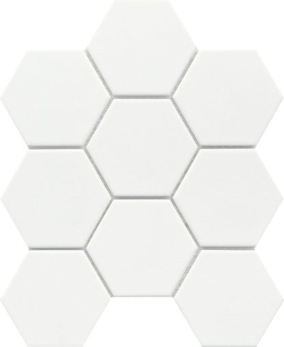 Modern White 3X3 Hexagon Porcelain Matte Mosaic Tile B2C-SOURPWH0910MH3