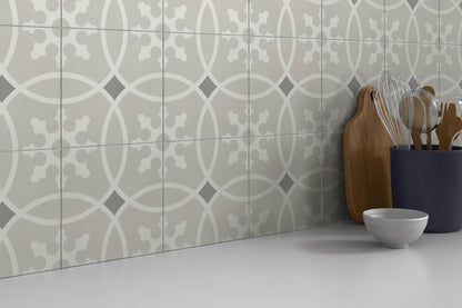 Modern 9X9 Beige Gray Design Porcelain Mosaic Tile B2C-DESIDI0909