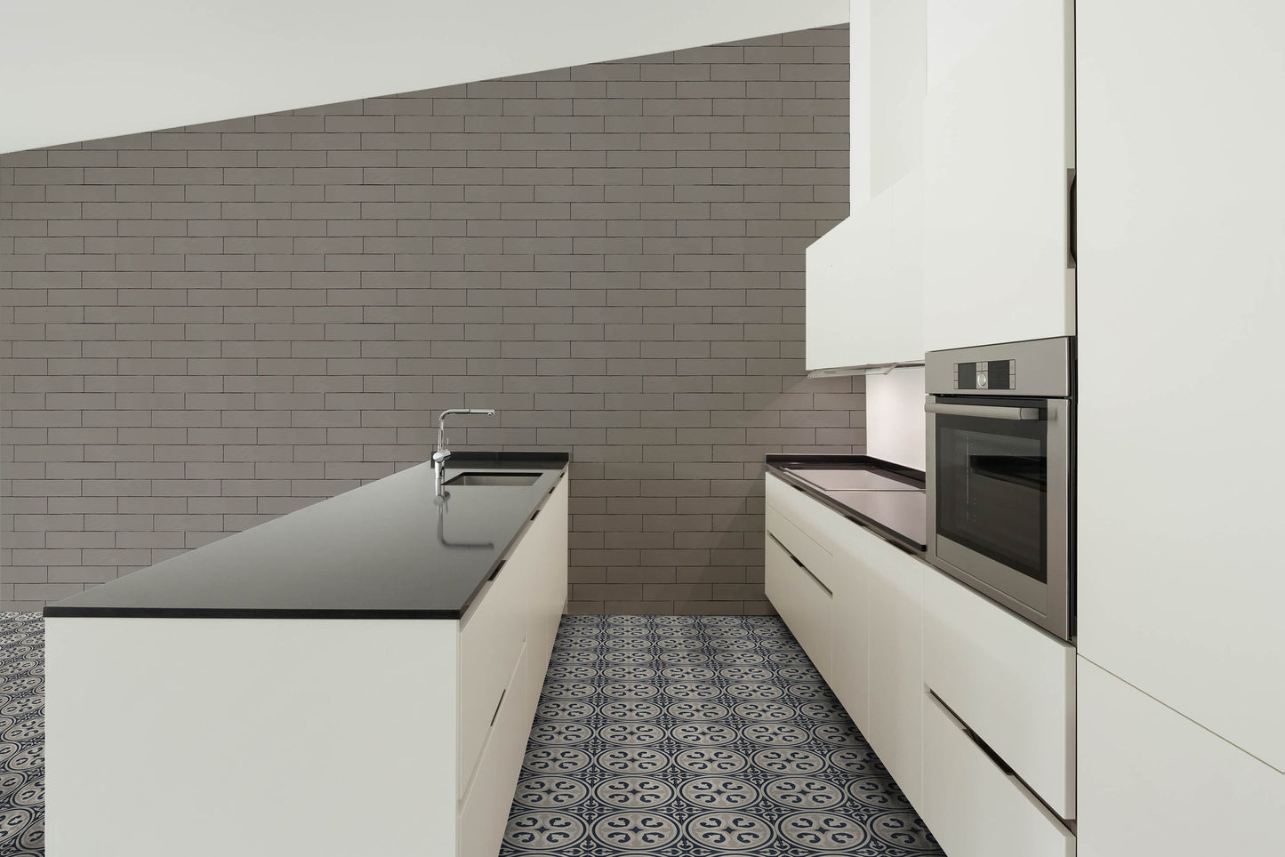 Modern 9X9 Gray White Black Design Porcelain Mosaic Tile B2C-DESIMU0909
