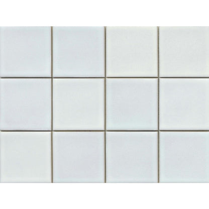 Modern 4X4 Silver Square Glossy Ceramic Mosaic Tile B2C-KAZESI1216MO4P
