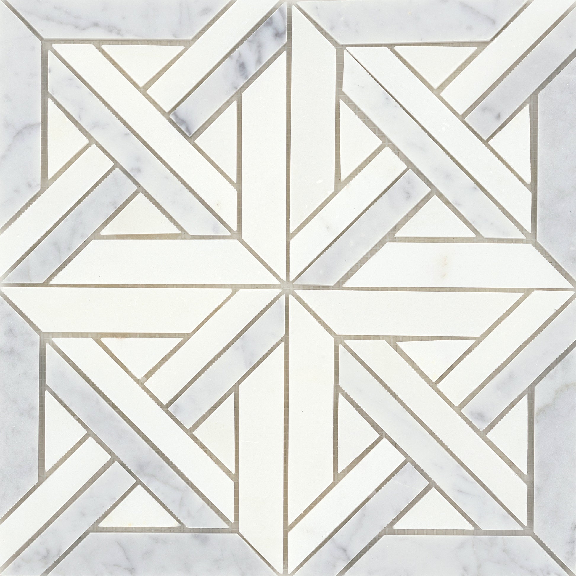 Modern 12X12 Silver Cross Pattern Polished Marble Mosaic Tile M05ALLUSI1212MCA - B2C TILE OUTLET