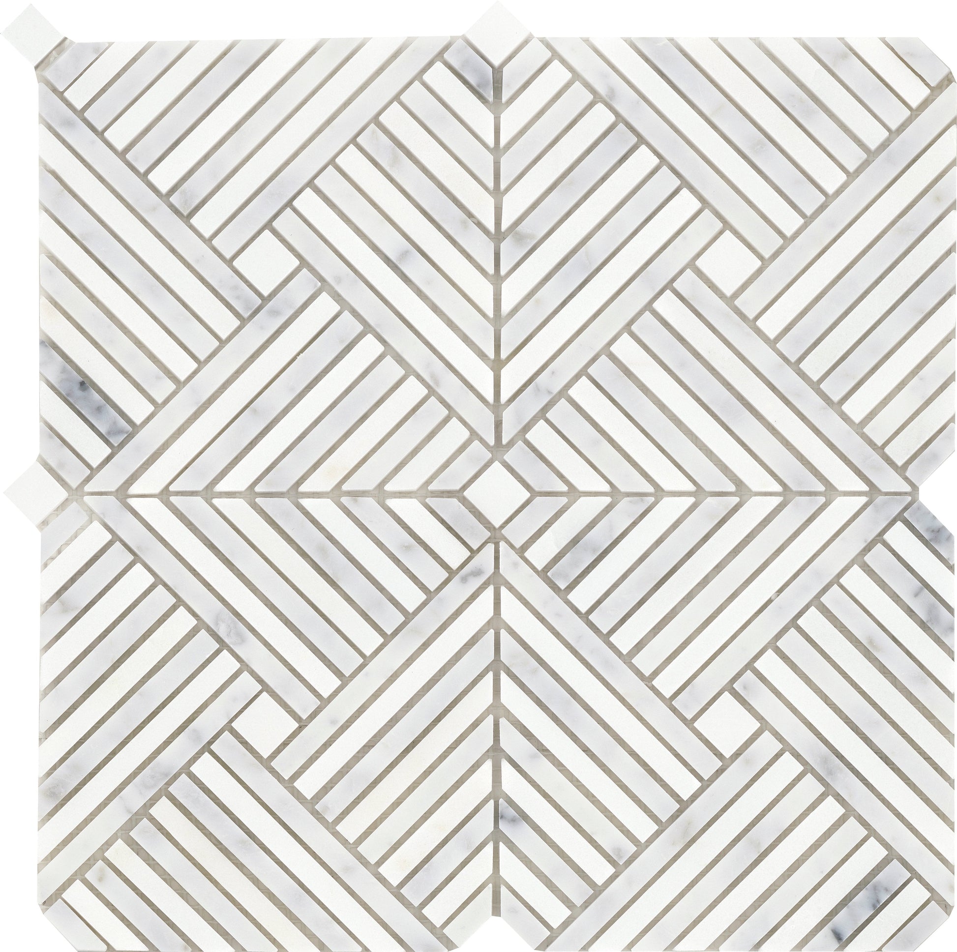 Modern 12X12 Silver Cross Pattern Polished Marble Mosaic Tile B2C-ALLUSI1212MPL - B2C TILE OUTLET