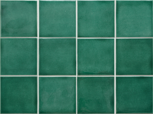 Modern 4X4 Green Square Glossy Ceramic Mosaic Tile B2C-KAZEGN1216MO4P