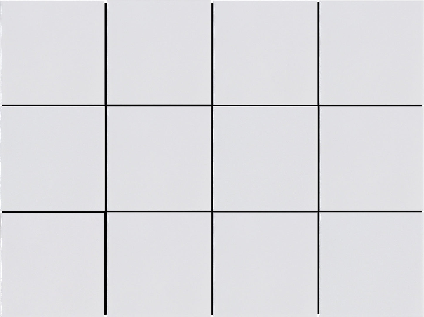 Modern 4X4 White Square Matte Ceramic Mosaic Tile B2C-KAZEWH1216MO4M