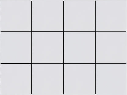 Modern 4X4 White Square Matte Ceramic Mosaic Tile B2C-KAZEWH1216MO4M