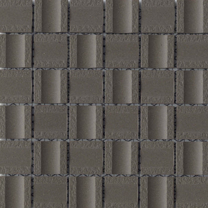 Modern 2X2 Rust Stacked Squares Matte Porcelain Mosaic Tile B2C-MODARU1212MO2M